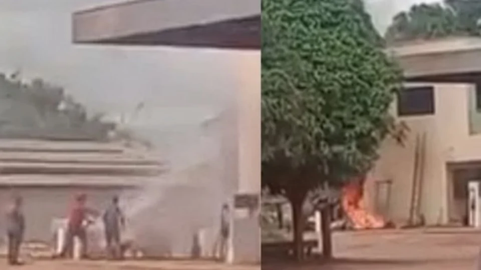 Homem fica em estado grave após explosão em tanque de combustível