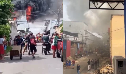 Vídeos: incêndio de grandes proporções devasta distribuidora no Fuxico