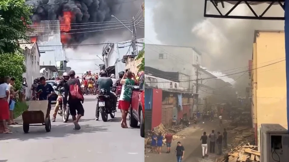 Vídeos: incêndio de grandes proporções devasta distribuidora no Fuxico