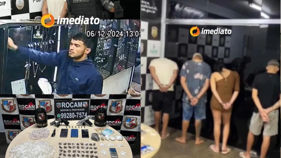 ROCAM prende criminoso após assalto a joalheria no centro de Manaus; Arma e drogas são apreendidas