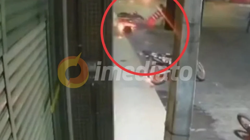 Vídeo: Mulher é atingida por cabo de energia rompido em acidente no Ceará