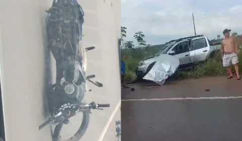 Vídeos: Entregador morre em acidente na AM-070 após ser atingido por picape