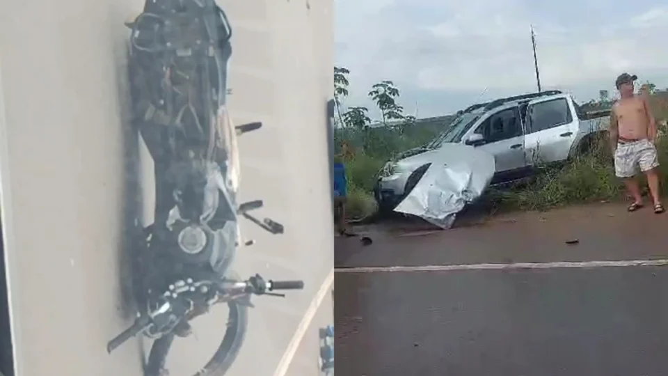 Vídeos: Entregador morre em acidente na AM-070 após ser atingido por picape