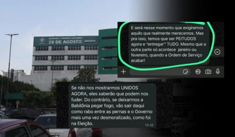 Médicos do HPS 28 de Agosto planejaram boicote à saúde do AM em grupos de WhatsApp