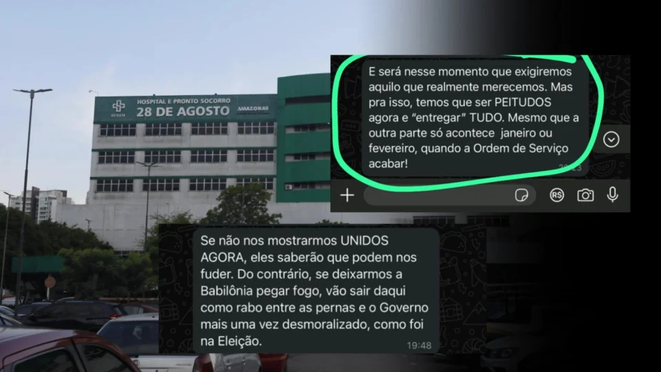 Médicos do HPS 28 de Agosto planejaram boicote à saúde do AM em grupos de WhatsApp