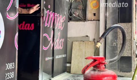 Princípio de incêndio em galeria no centro de Manaus causa grande susto