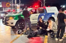 Entregador fica gravemente ferido após colisão na Avenida Max Teixeira