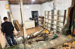 Motorista embriagado perde o controle e destrói fachada de residência no bairro Nova Floresta