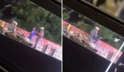 ‘Foi um erro emocional’, diz chefe da PM sobre agente que jogou homem da ponte