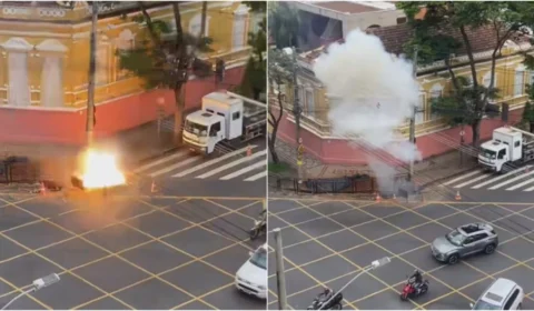 Vídeo mostra explosão em obra que deixou operários feridos