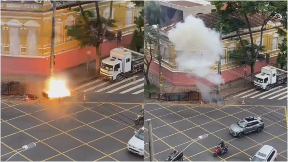 Vídeo mostra explosão em obra que deixou operários feridos