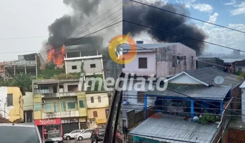 VÍDEO: incêndio destrói casa no bairro Petrópolis em Manaus