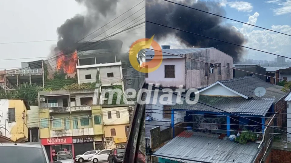 VÍDEO: incêndio destrói casa no bairro Petrópolis em Manaus