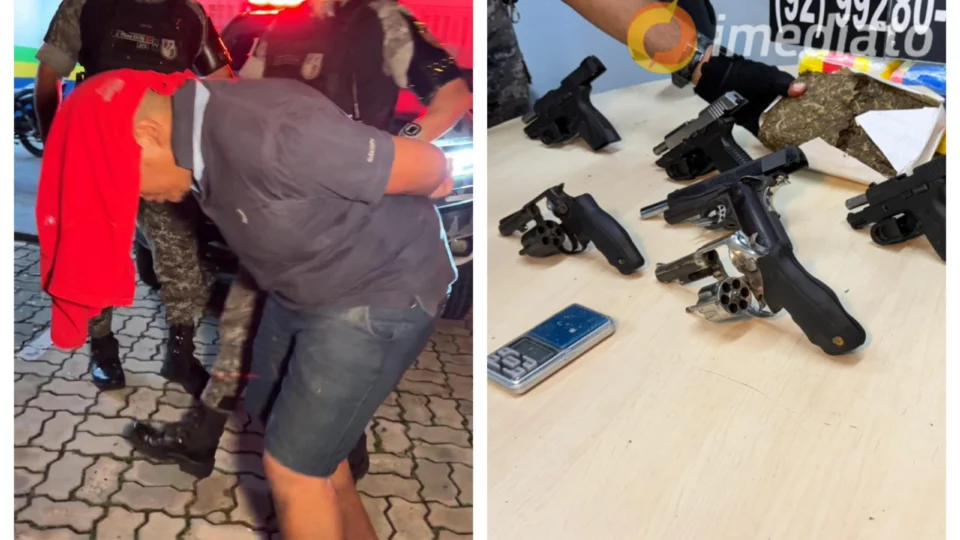 Vulgo ‘Macaco’, líder do tráfico da zona Centro-Oeste, é preso com 7 armas e 6 tabletes de maconha