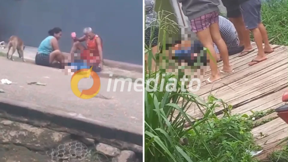 VÍDEOS: mãe se desespera ao ver filho morto após colidir moto em poste no Amazonas