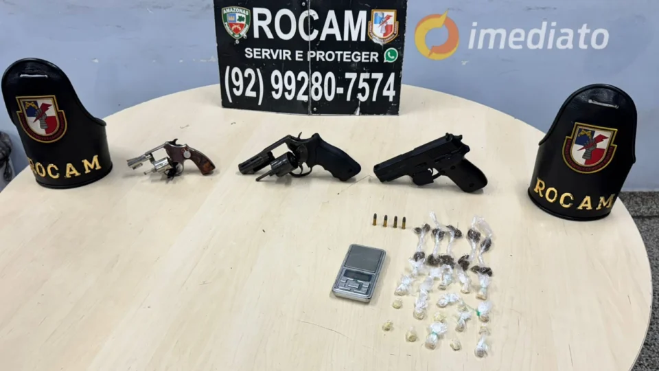 Rocam apreende armas, drogas e simulacro de fogo em operação no Parque Riachuelo