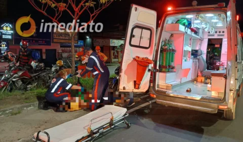 Colisão entre motos deixa motociclista ferido na avenida Autaz Mirim