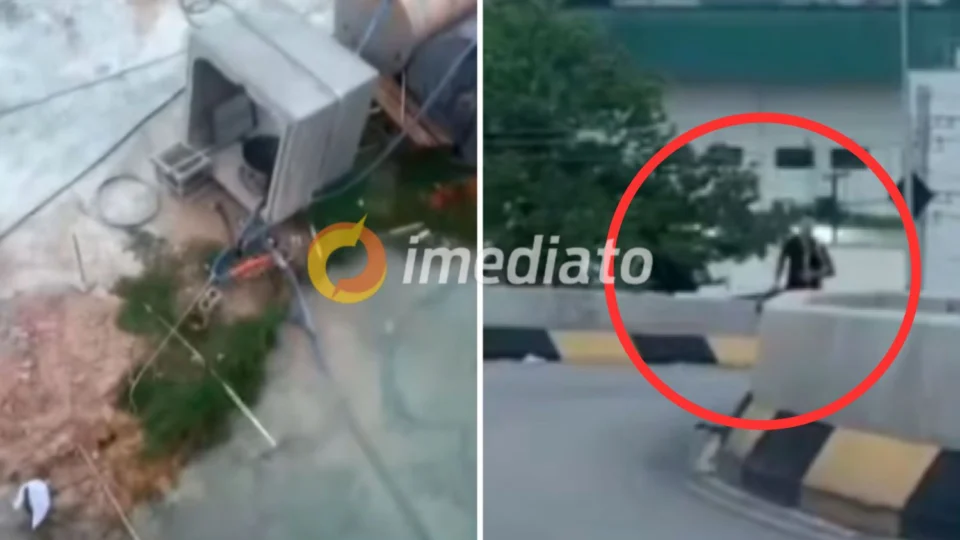 VEJA VÍDEO: motociclista escapa ileso após cair do viaduto Rei Pelé em Manaus