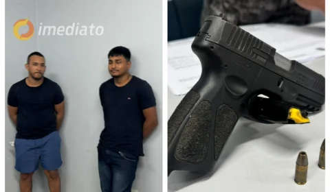 Dupla criminosa que furtava carros usando ‘Chapolin’ é presa com arma roubada em Manaus