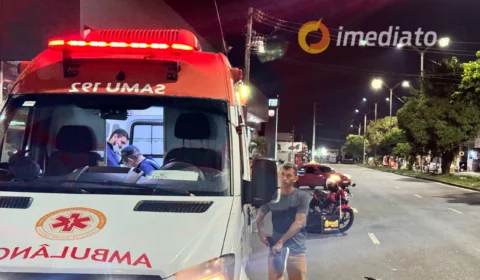 Motociclista fica gravemente ferido após colisão entre motos no bairro Coroado