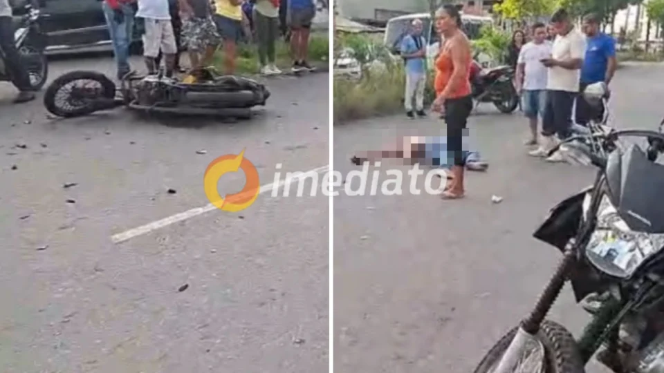VÍDEO: colisão entre duas motos deixa uma vítima fatal e outra ferida na Avenida Curaçao
