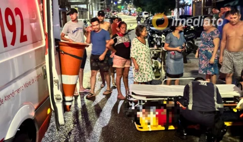 Motociclista fica gravemente ferido após colisão com carro no bairro Educandos
