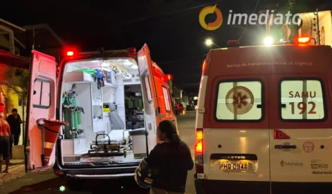 Motorista de app, passageira e entregador ficam feridos após colisão entre motos no São Jorge