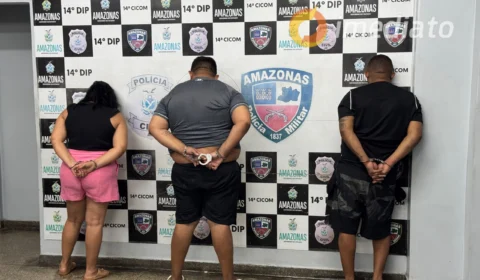 Dois homens e uma mulher são presos com armas de fogo e drogas no Puraquequara