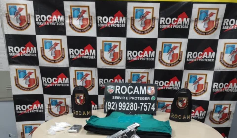 Traficante foge e deixa arma de fogo e drogas para trás no bairro Compensa