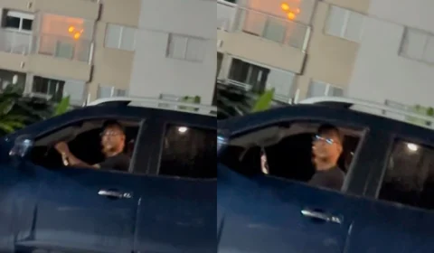 VEJA VÍDEO: PM atira durante discussão em estacionamento de bar e deixa duas pessoas feridas