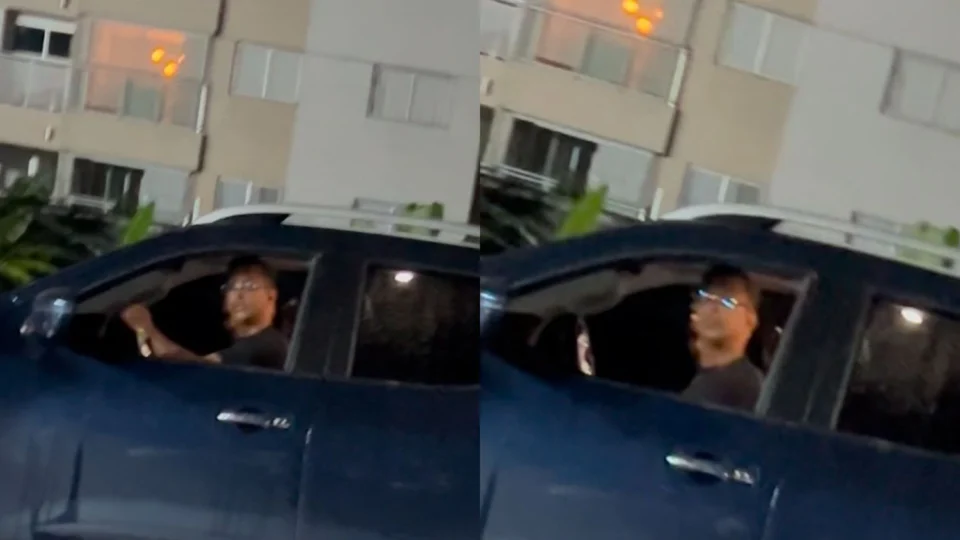 VEJA VÍDEO: PM atira durante discussão em estacionamento de bar e deixa duas pessoas feridas