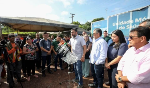 Governador Wilson Lima vistoria atendimentos da primeira Carreta da Saúde do ano, em Iranduba