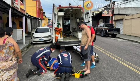 Motociclista fica ferido em colisão com carro no bairro Japiim