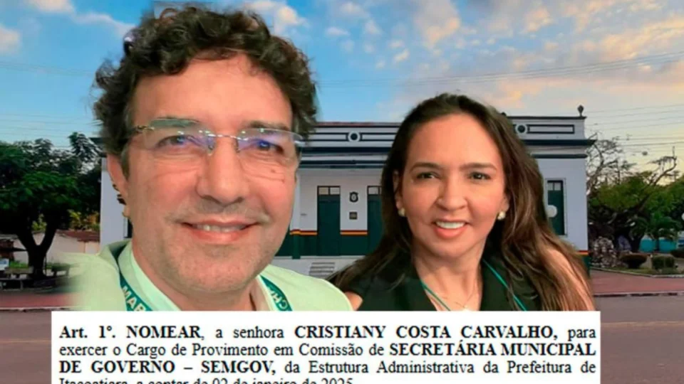 Mário Abrahim nomeia esposa para cargo na Prefeitura de Itacoatiara