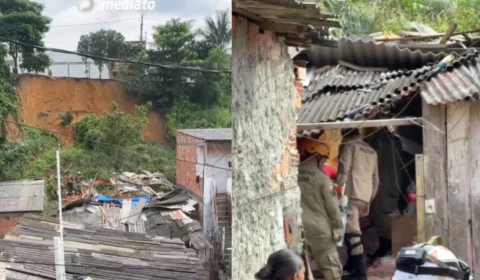 Mais uma vítima é resgatada com vida após deslizamento de terra no bairro Redenção