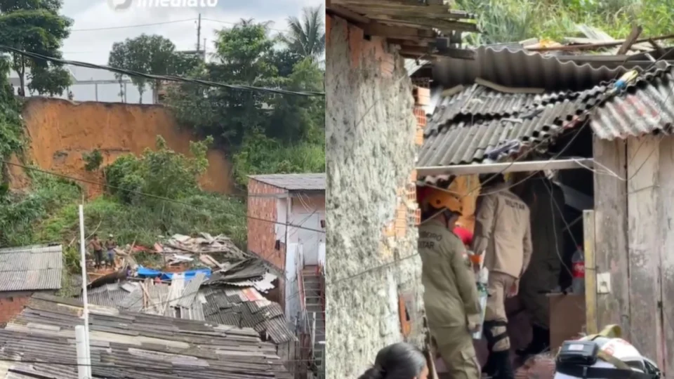 Mais uma vítima é resgatada com vida após deslizamento de terra no bairro Redenção