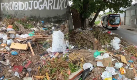 Lixo toma conta de calçadas do bairro Aleixo, em Manaus