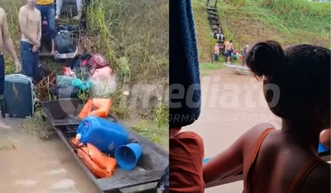 Barco expresso naufraga após bater em tronco de árvore no Amazonas