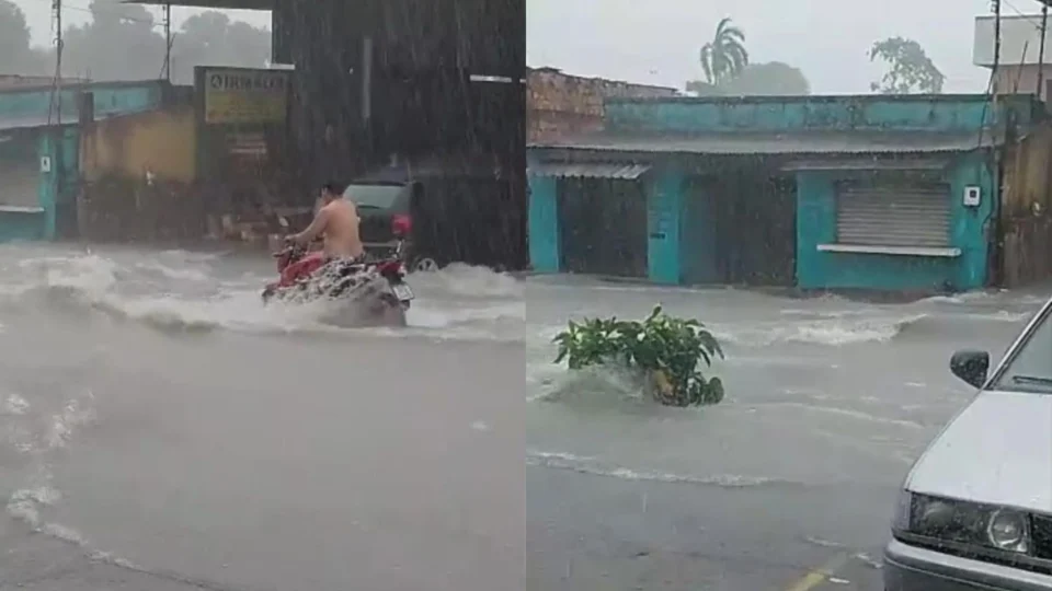 Chuva causa 13 ocorrências em Manaus, incluindo deslizamentos e alagamentos