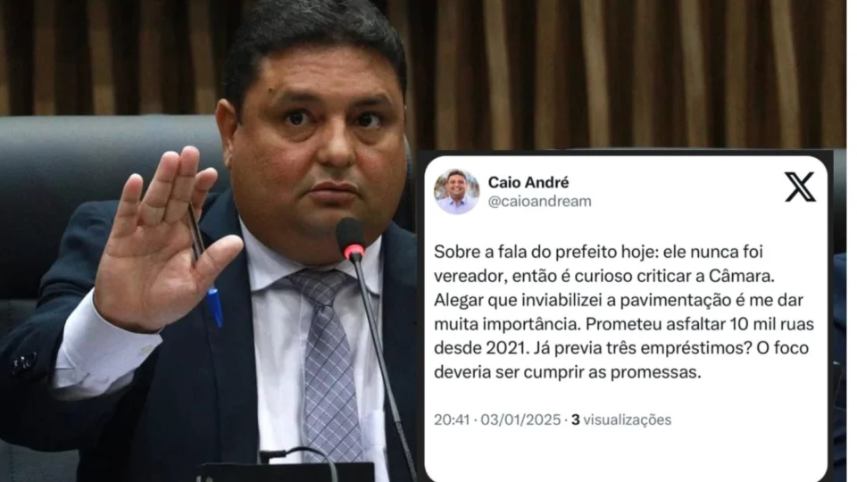 Caio André rebate acusações de David Almeida sobre atrasos no asfaltamento de Manaus