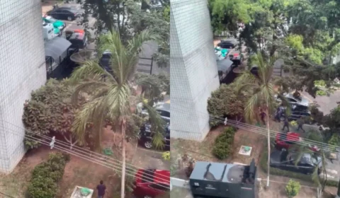 VEJA O VÍDEO; Preso tenta fugir de Fórum em Manaus e é capturado