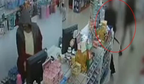 VEJA VÍDEO: dupla rende atendentes de farmácia e leva R$ 1,5 mil do caixa