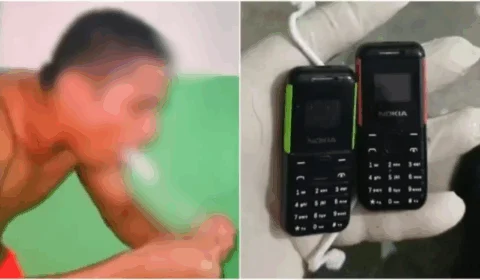 VEJA VÍDEO: após ser flagrado com celulares no organismo, detento ‘vomita’ aparelhos