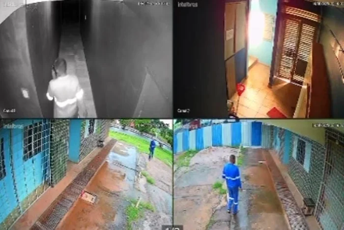 VEJA: vídeo mostra homem correndo após esfaquear mulher no pescoço