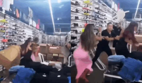VEJA VÍDEO: influencer quebra loja após confrontar homem que a xingou