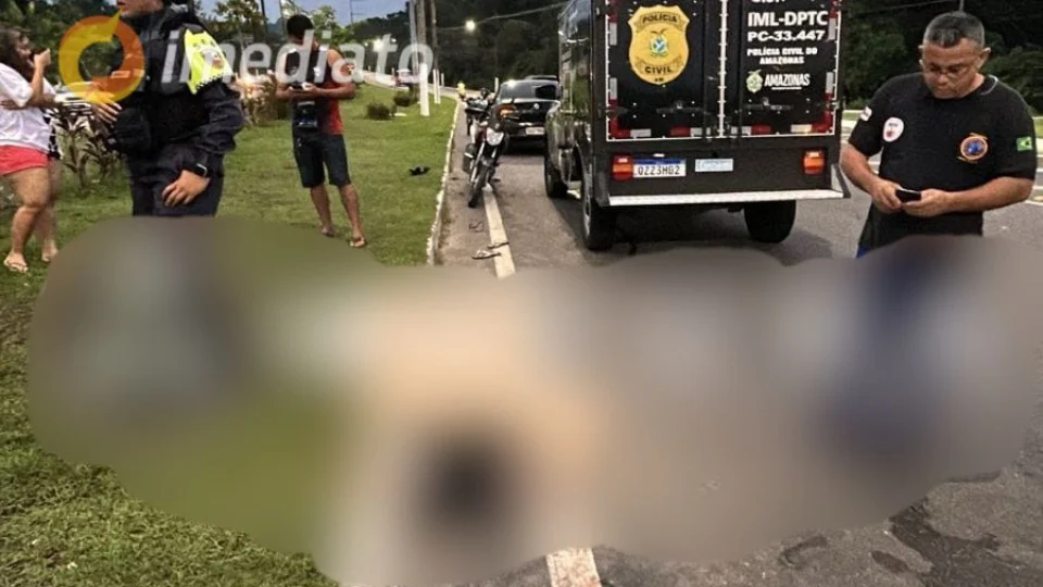 Motociclista supostamente embriagado morre em acidente na Avenida Santos Dumont