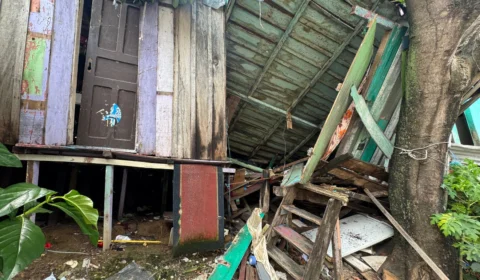 Família pede ajuda após perder tudo em desabamento de casa no bairro Colônia Oliveira Machado