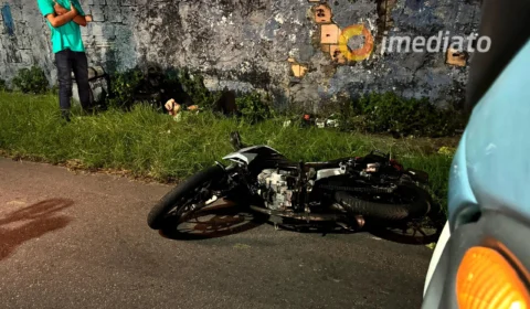 Motociclista fica gravemente ferido após ser atingido por ônibus da linha 014 no São Raimundo