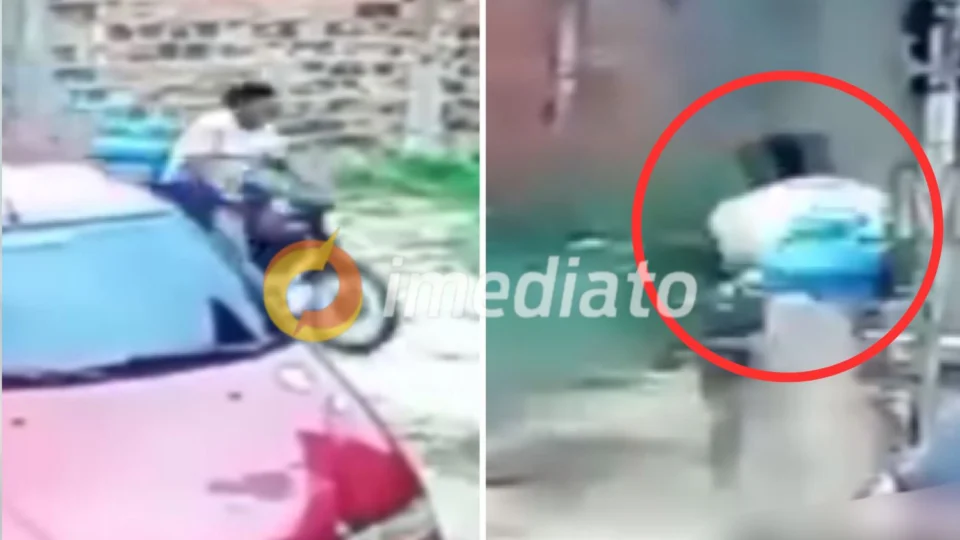 VEJA VÍDEO: entregador de gás atinge parede de casa e fica desacordado no bairro Cidade Nova