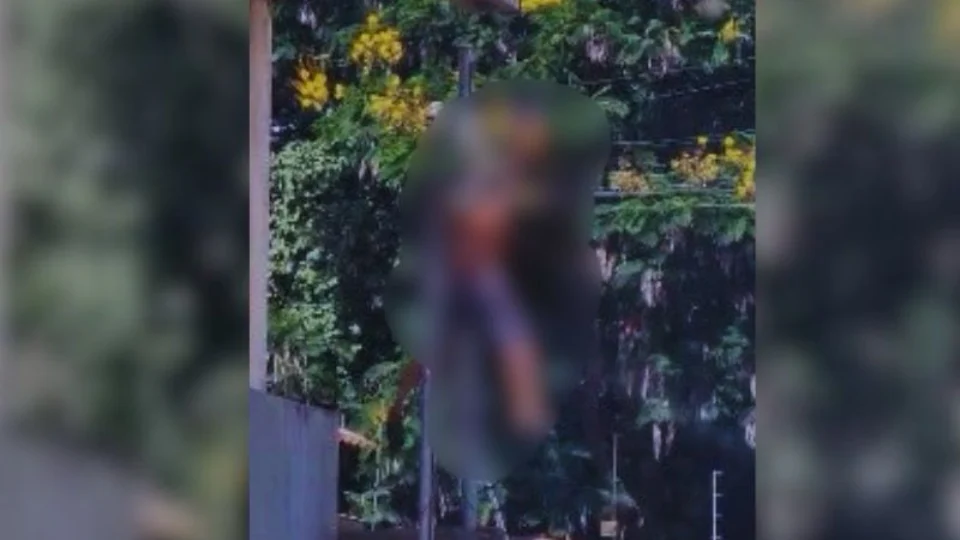 VEJA VÍDEO: criminoso leva descarga elétrica durante furto de fio